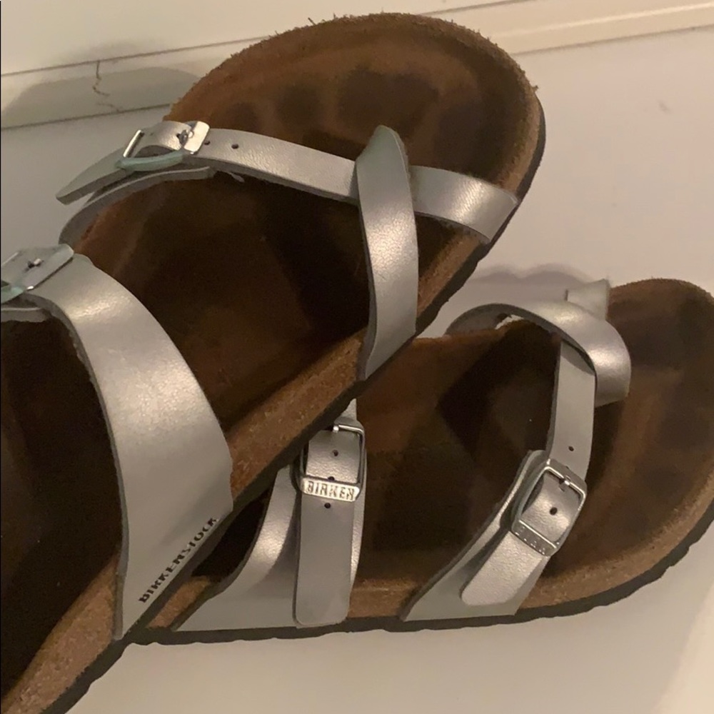 Silver Birkenstocks